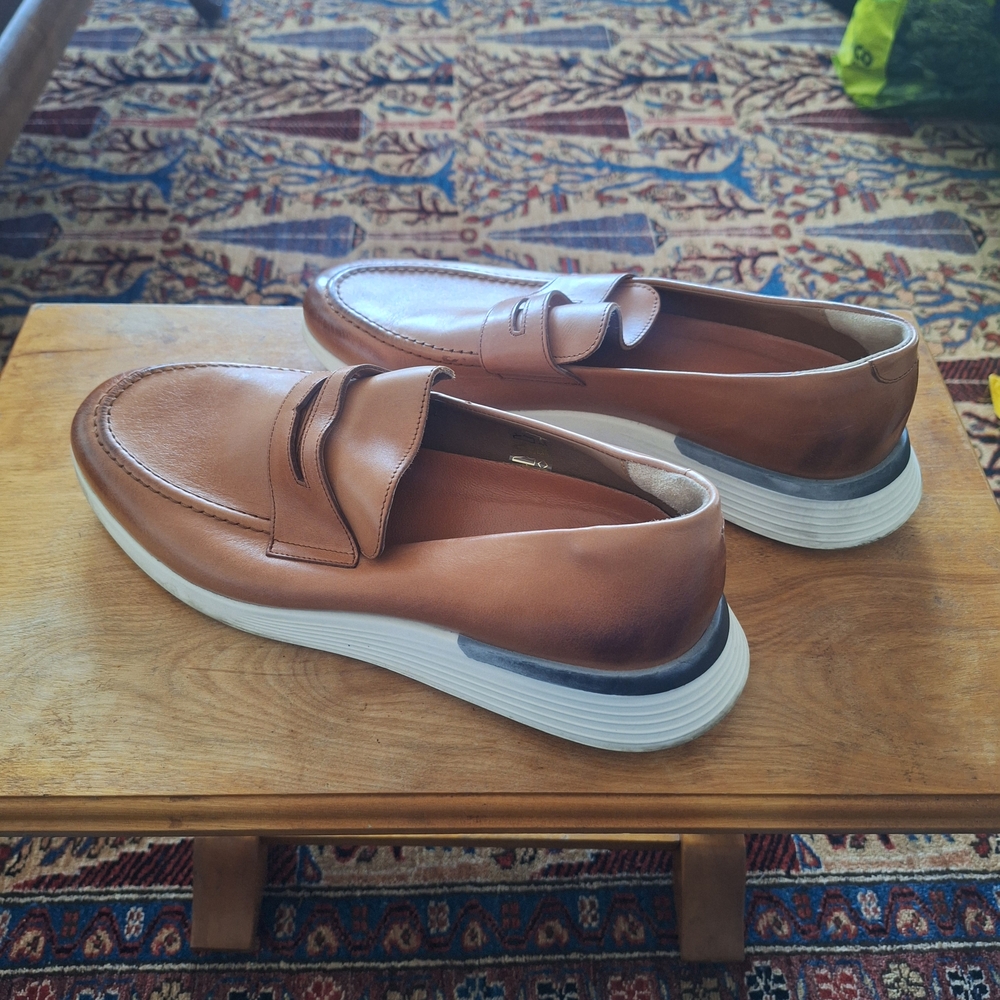 Elegant Tan Leather Slip-On Loafers